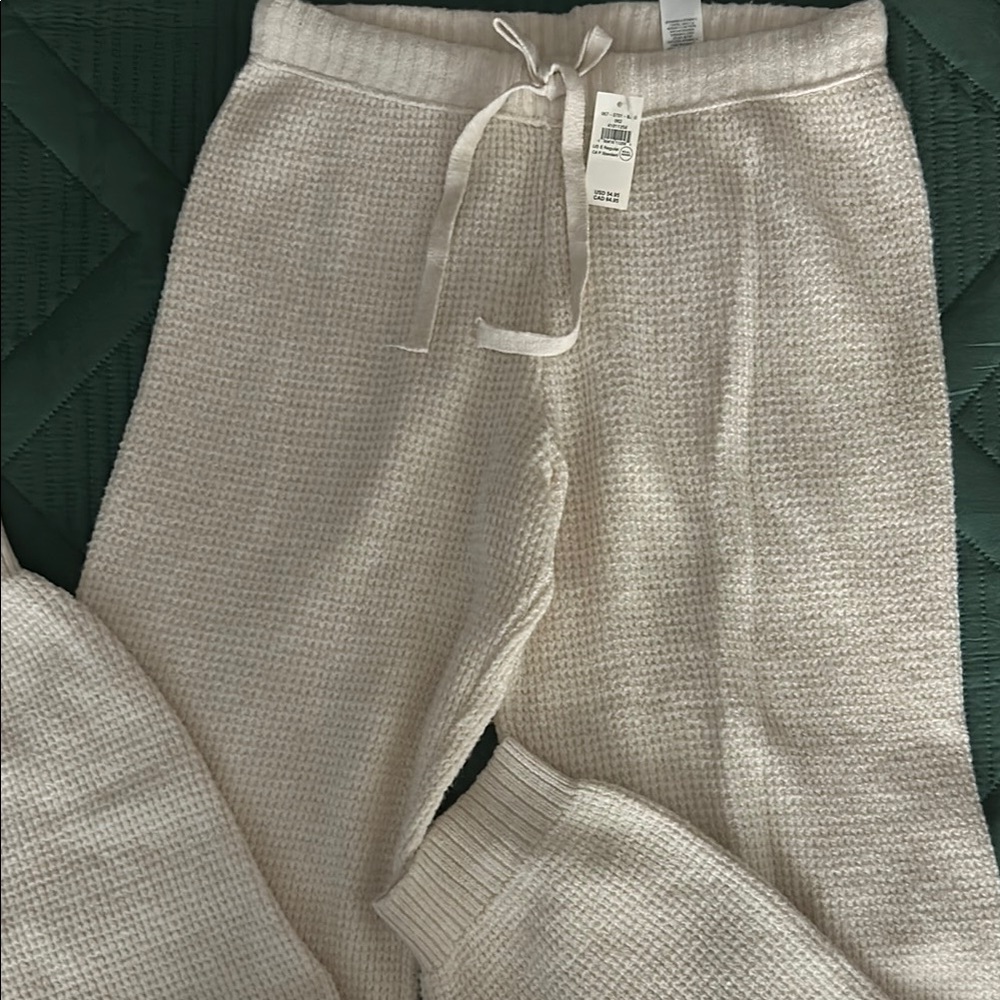 Aerie Cream Track Pants